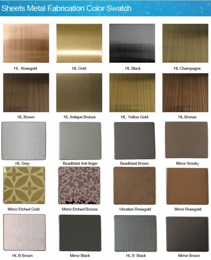 High Quality SUS 304 316 Bronze Coating Stainless Steel Pattern Sheet