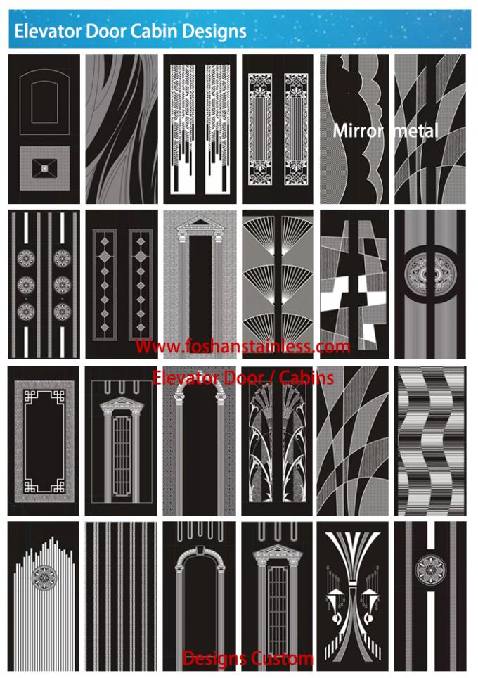 China Elevator Wall Decorative Metal Door Cabin Panels Suppliers