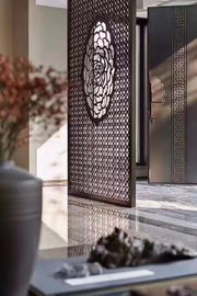 China Buy From Foshan Factory Mirror Gold Stainless Steel Partition Screen With Laser Cutting supplier