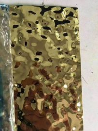 China High Quality Water Ripple Pattern 1219*2438 Stainless Steel Mirror Gold Panel For Hotel Project supplier