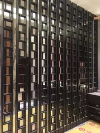 China China Champagne Laser Stainless Steel Divider Partition Carved Screens Restaurant Hollow Wall Panel Suppliers supplier