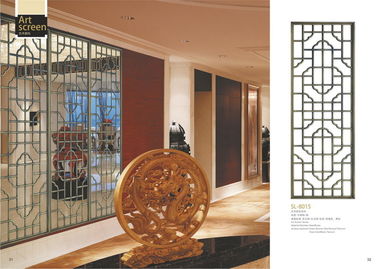 Foshan Factory Black Mirror Laser Cut  Stainless Steel Partition Screen With Different Designs supplier