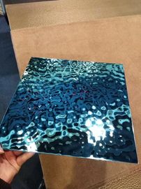 Blue Water Ripple Stainless Steel Decorative Plate Custom Shaped Metal Products supplier