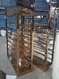 China Wooden Wine Cabinet Fabrication Factory With Stainless Steel Metal supplier