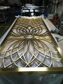 China Design Titanium Gold Stainless Steel Laser Cut Room Divider Partition Manufacturers supplier