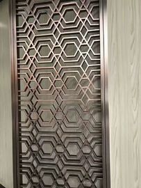 China Rose Gold Decorative Stainless Steel Metal Partition Room Divider Factory supplier