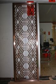 China Champagne Laser Stainless Steel Divider Partition Carved Screens Restaurant Hollow Wall Panel Suppliers supplier