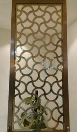 China Champagne Laser Stainless Steel Divider Partition Carved Screens Restaurant Hollow Wall Panel Suppliers supplier